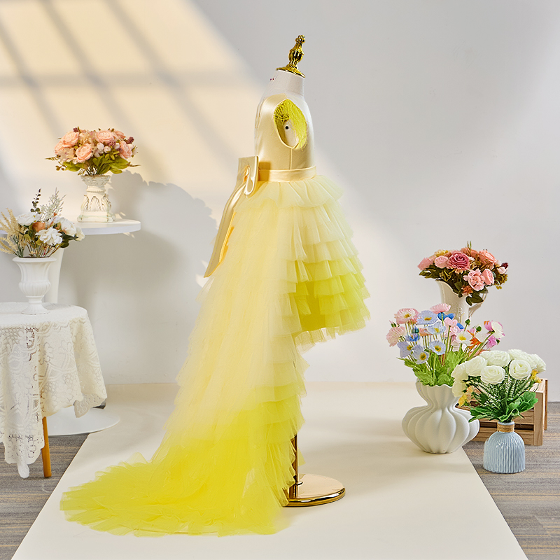 Mesh Folds Feather-trimmed Sleeveless Maxi Dresses - image 3