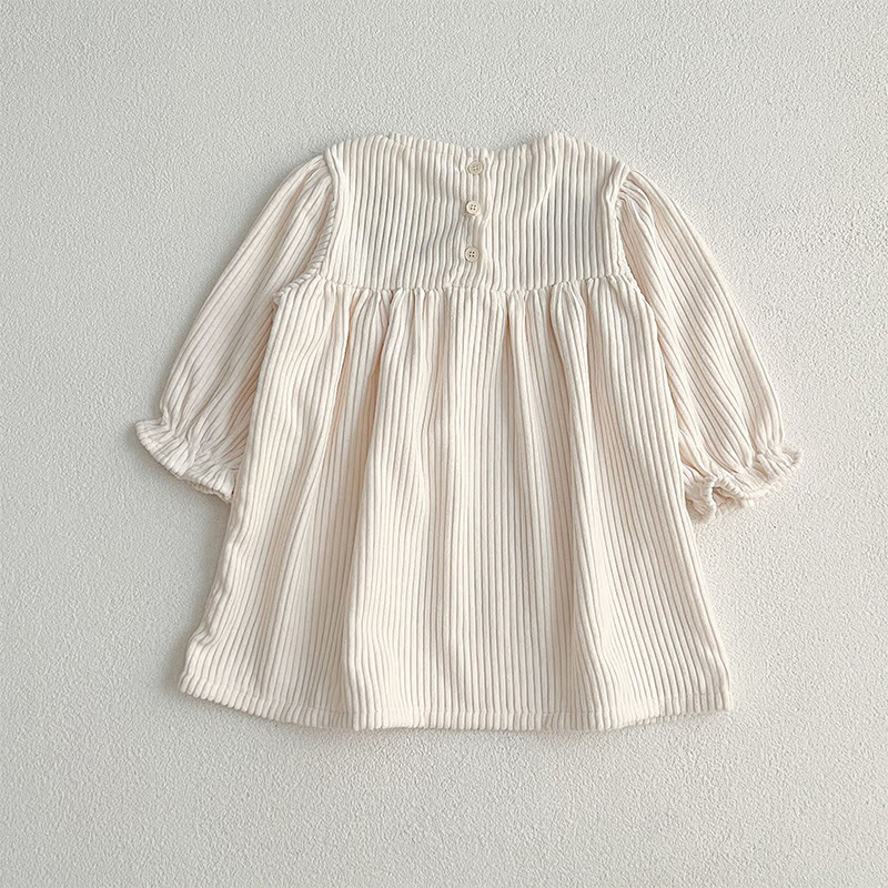 Corduroy Ditsy Floral Long Sleeve Mid-long Dresses&Bodysuit - image 19