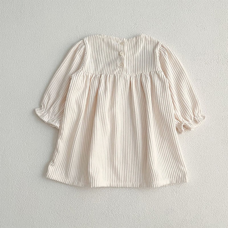 Corduroy Ditsy Floral Long Sleeve Mid-long Dresses&Bodysuit - image 19