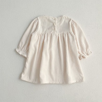 Corduroy Ditsy Floral Long Sleeve Mid-long Dresses&Bodysuit - image 19