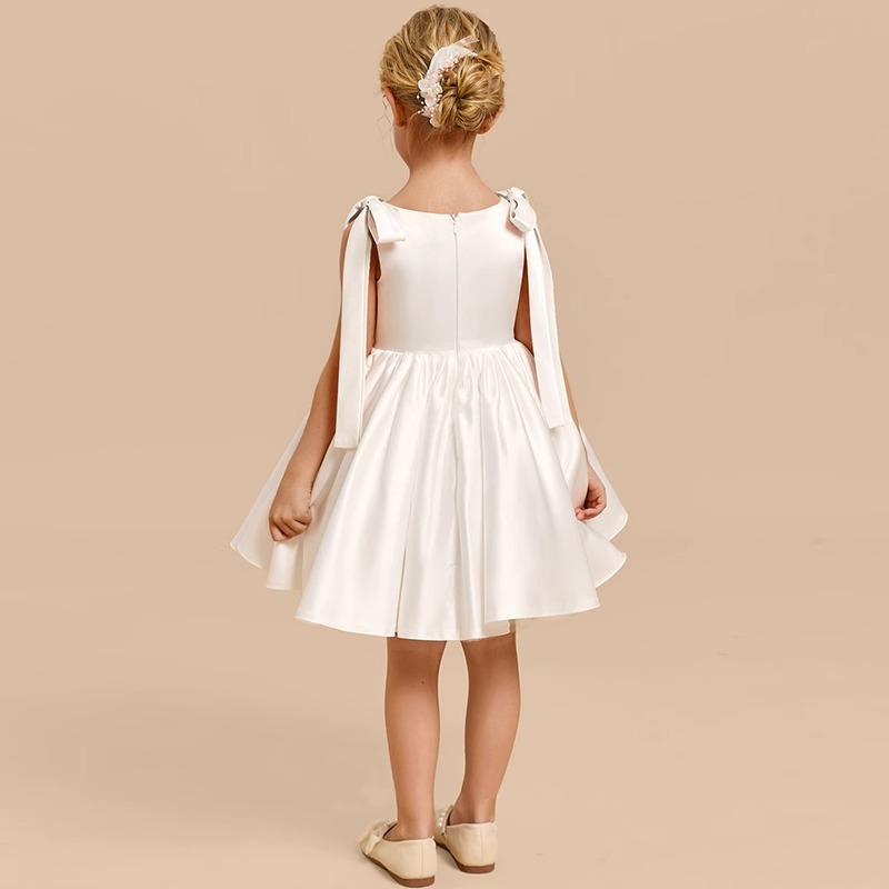Satin Bow Sleeveless Midi Dresses - image 3