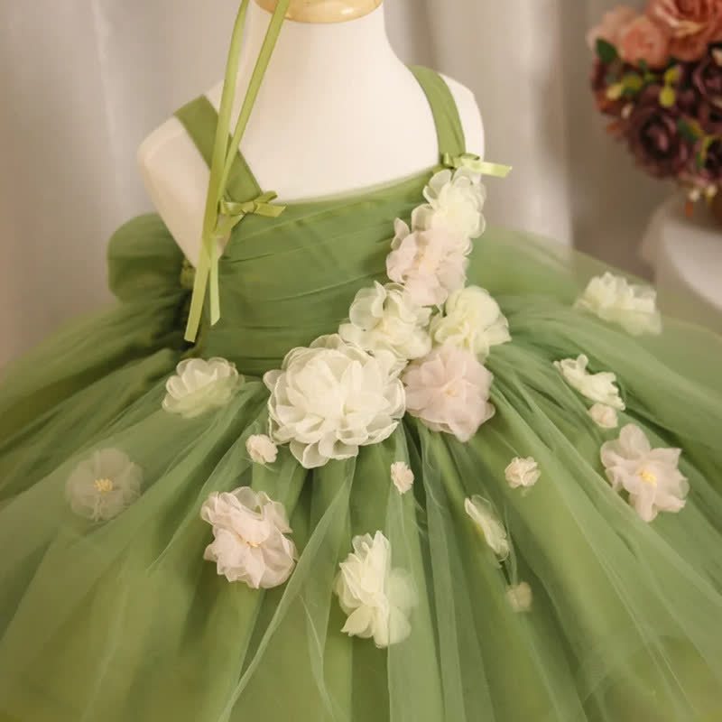 Mesh Rosette Sleeveless Midi Dresses - image 4