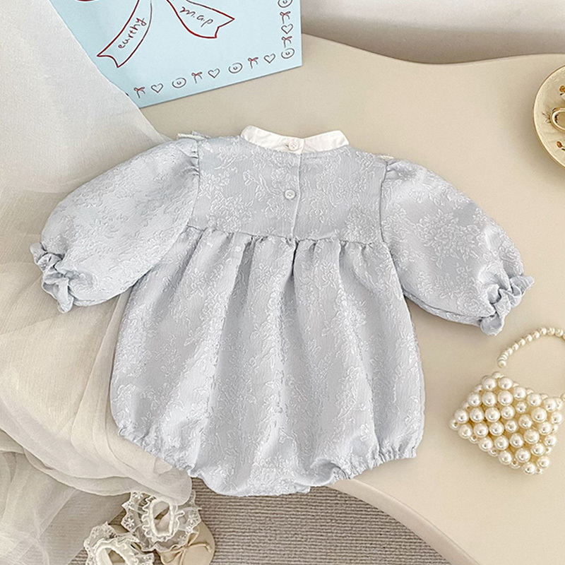 [Archive Sale] Jacquard Folds Bow Long Sleeve Regular Bodysuit - image 7