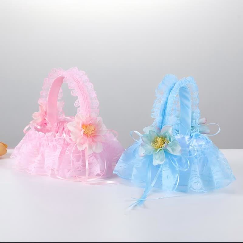 Solid Stitching Lace Flower Basket - image 13