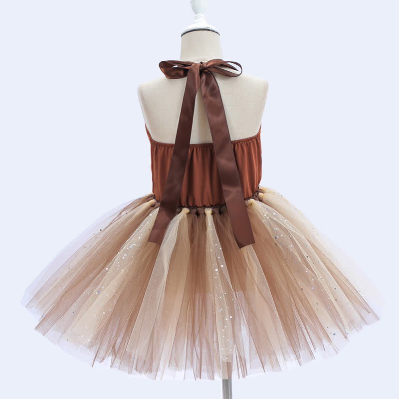 Velvet & Mesh Ballet Sleeveless Short Dresses - image 4