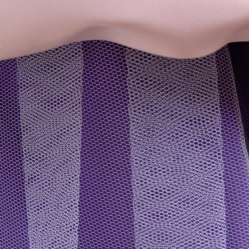 Polyester Cotton Bow Glitter Sleeveless Mid-long Dresses - image 8