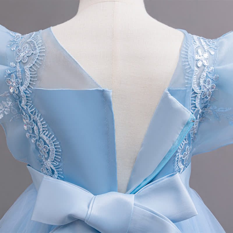 Organza Lace Bow Sleeveless Midi Dresses - image 8