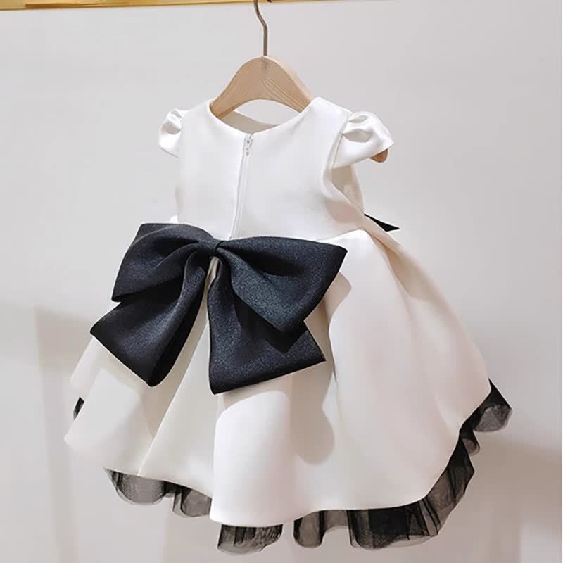 Satin Bow Cap Sleeve Midi Dresses - image 5