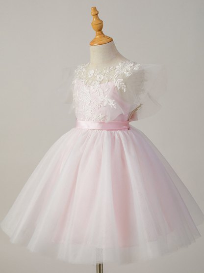 Mesh Applique Sleeveless Short Dresses - image 5