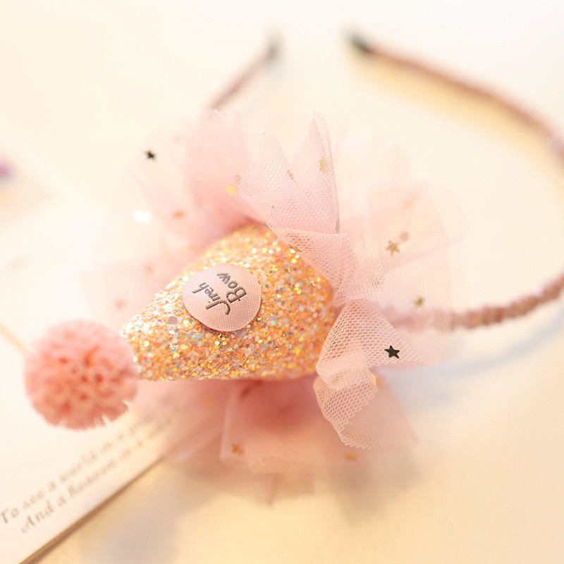 Color-block With Sequins Hairband - Hairband - Pink - image 10