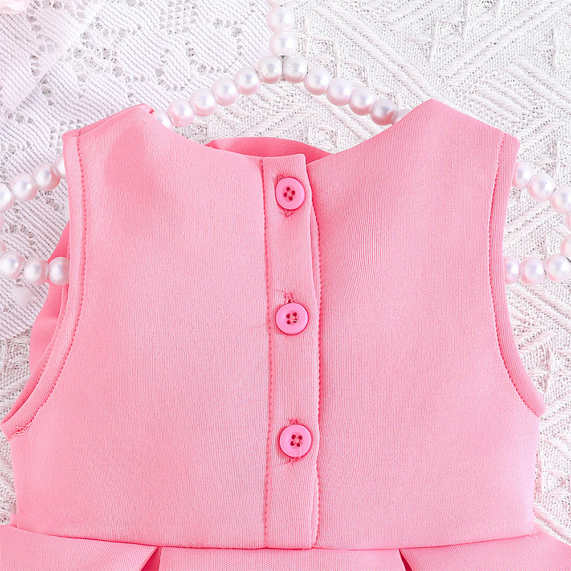 Scuba Knit Rosette Sleeveless Regular Dresses - image 9