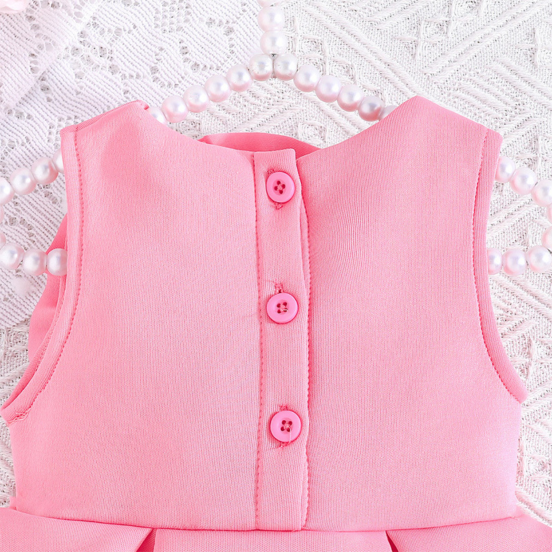 Scuba Knit Rosette Sleeveless Regular Dresses - image 9
