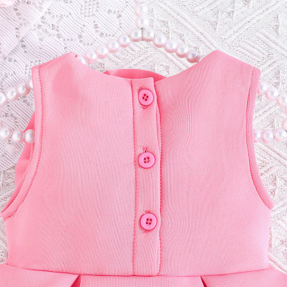 Scuba Knit Rosette Sleeveless Regular Dresses - image 9