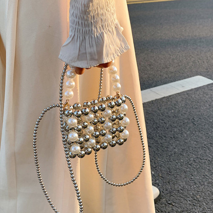 Solid With Pearls Bags - image 7