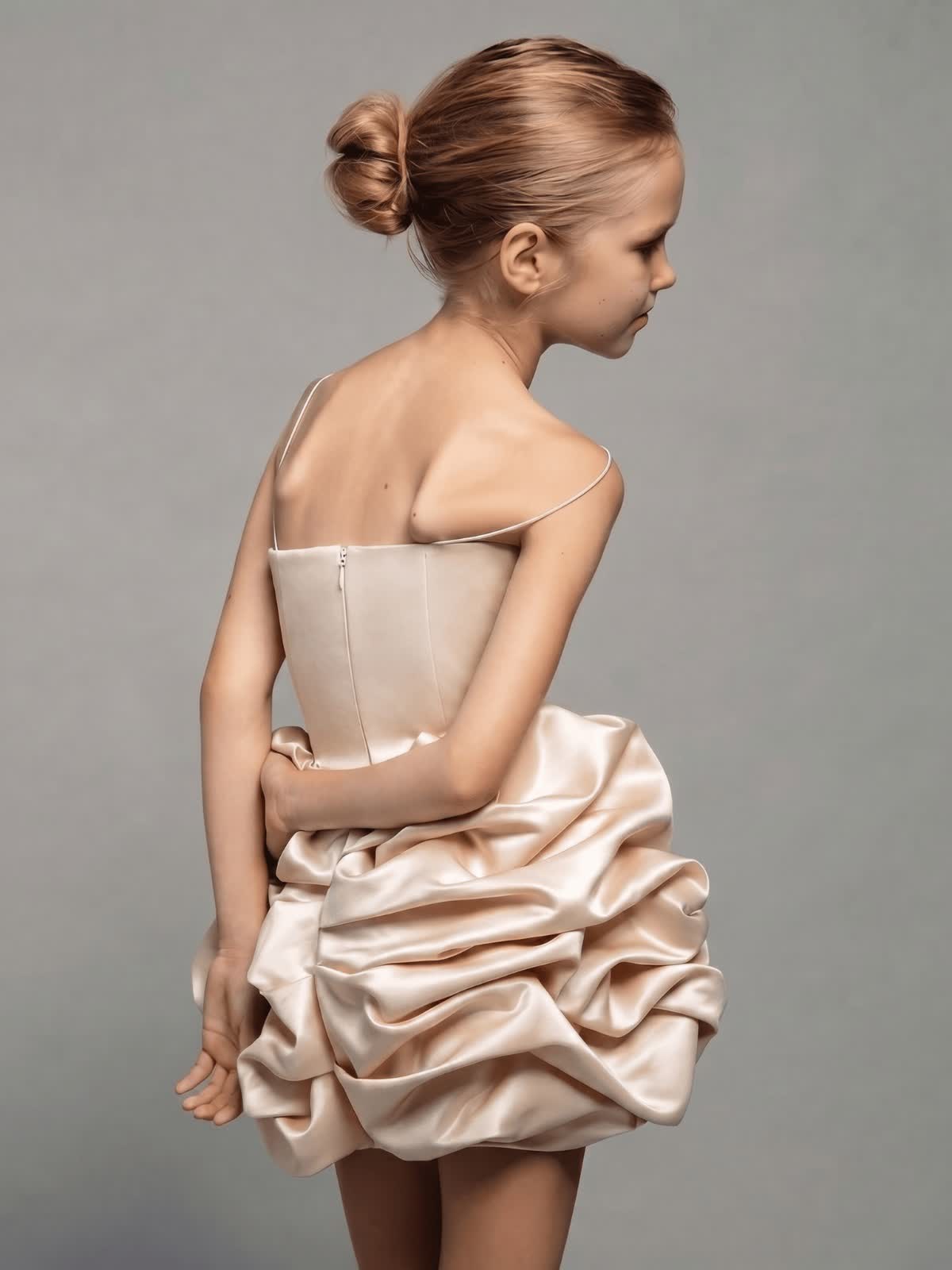 Satin Ruched Sleeveless Short Dresses - image 6