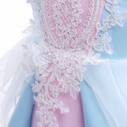 Satin Lace Short Sleeve Maxi Dresses - image 6