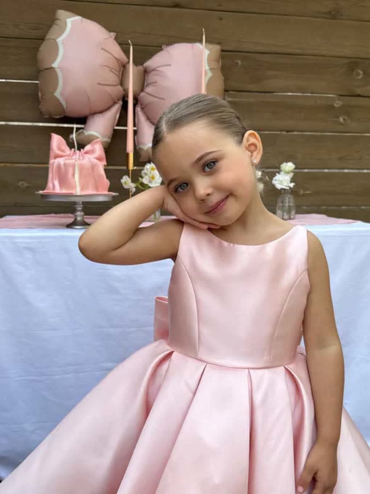 Satin Bow Sleeveless Mid-long Dresses - image 15