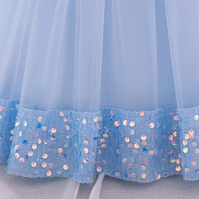 Sequins & Mesh Bow Sequins Short Sleeve Mid-long Dresses - image 64