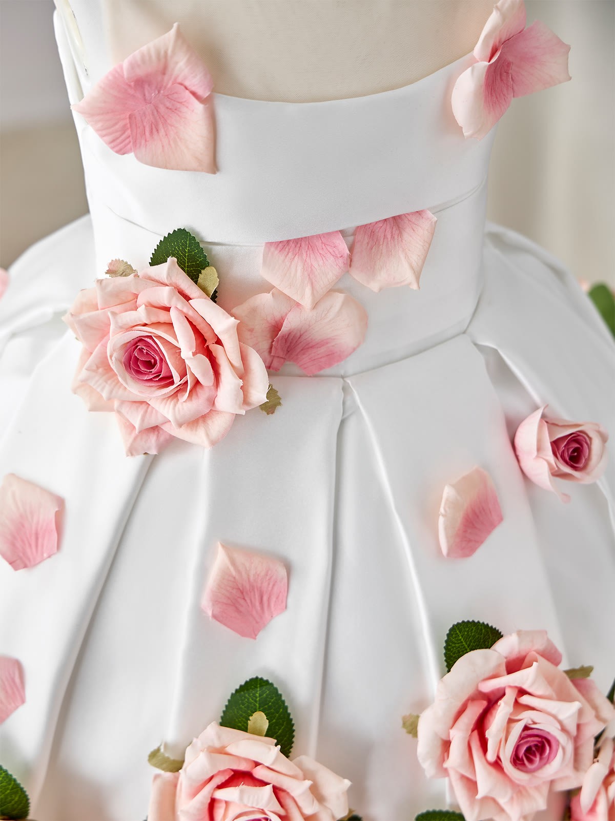 Satin Rosette Sleeveless Midi Dresses - image 5