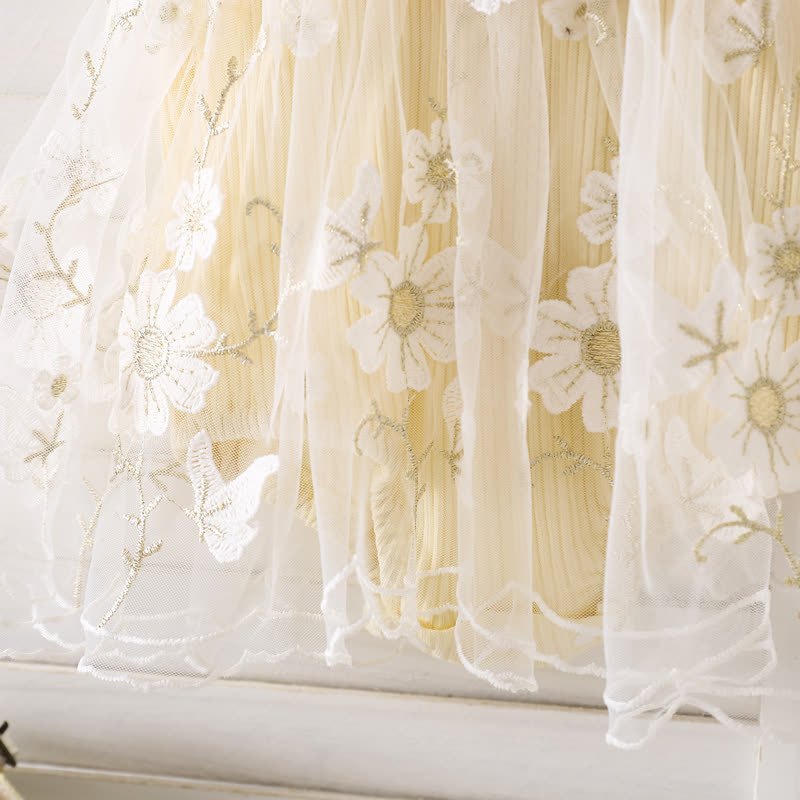 100% Cotton Split Joint Rosette Cap Sleeve Midi Bodysuit - image 9