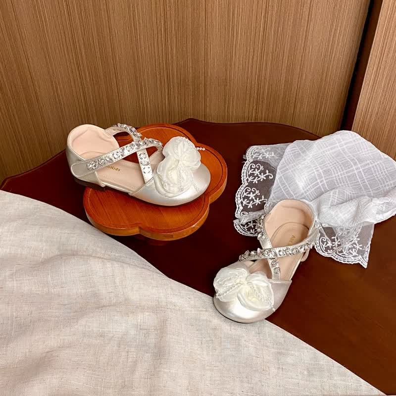 Solid Rosette Round Toe Sandals - Apricot - 21.5cm - image 13