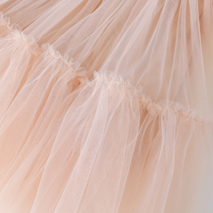 [Archive Sale] Mesh Folds Lace Long Sleeve Mid-long Dresses - image 26