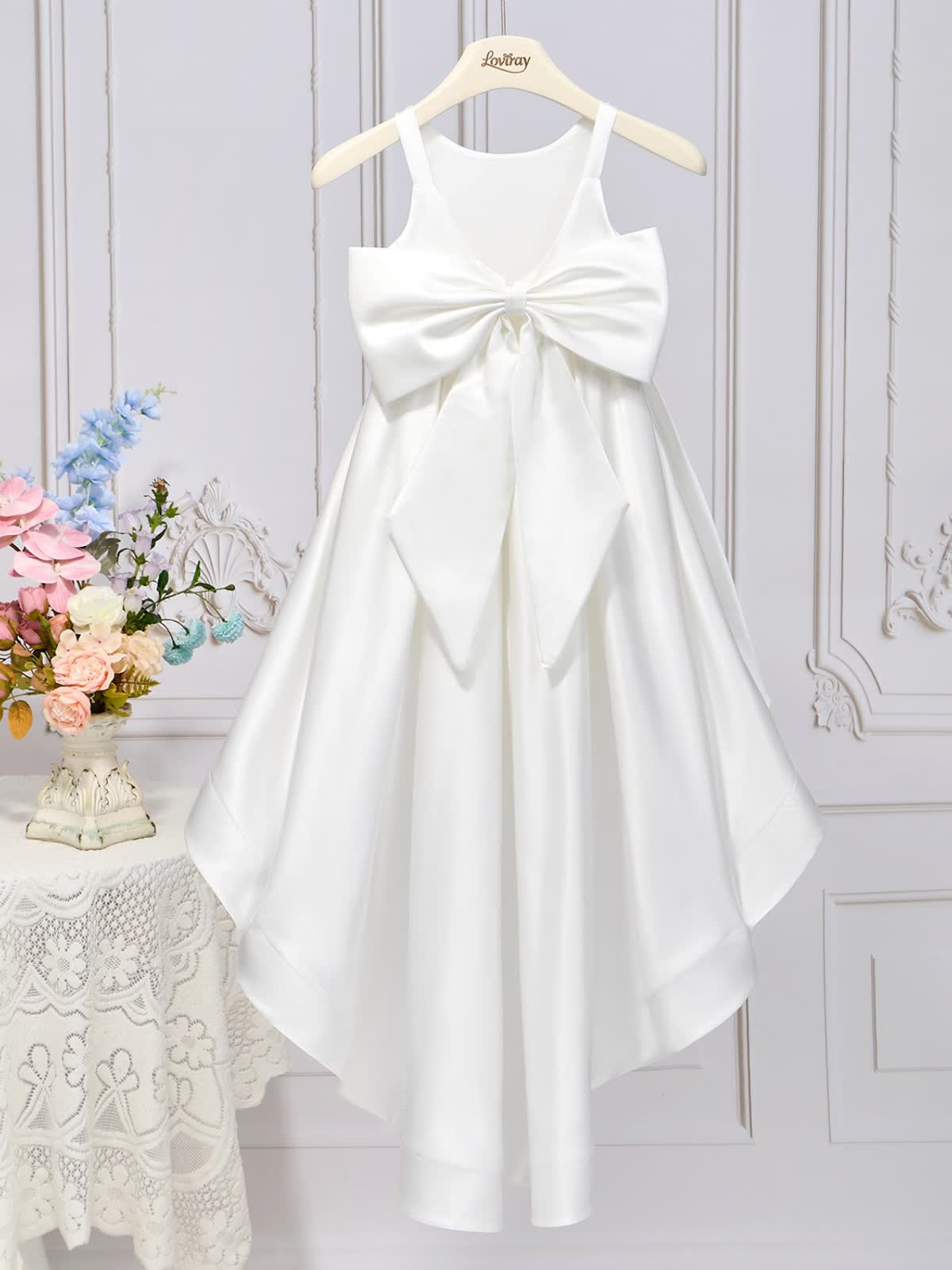 Satin Bow Sleeveless Maxi Dresses - image 6