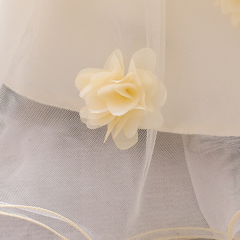 Mesh Rosette Sleeveless Midi Dresses - image 24