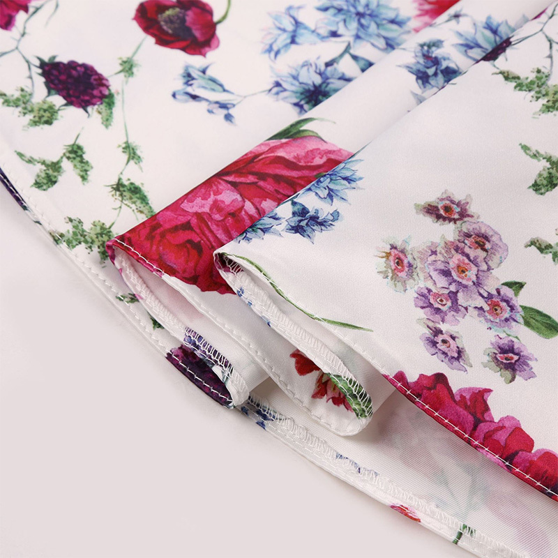 Satin Bow Short Sleeve Midi Dresses - image 6