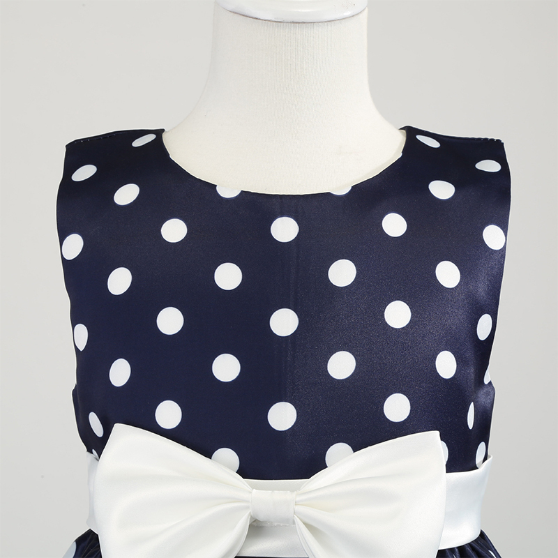 Satin Printing Bow Sleeveless Regular Dresses - image 17