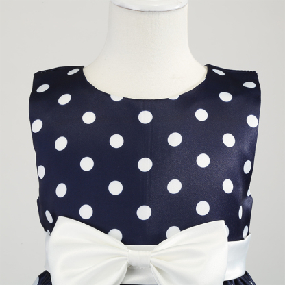 Satin Printing Bow Sleeveless Regular Dresses - image 17