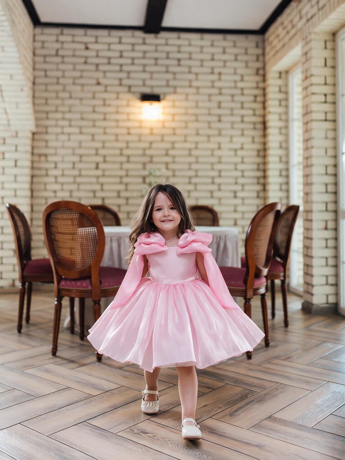 Satin Bow Sleeveless Short Dresses - image 9