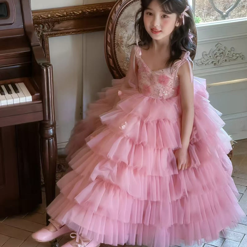 Mesh Split Joint Sleeveless Maxi Dresses - image 5