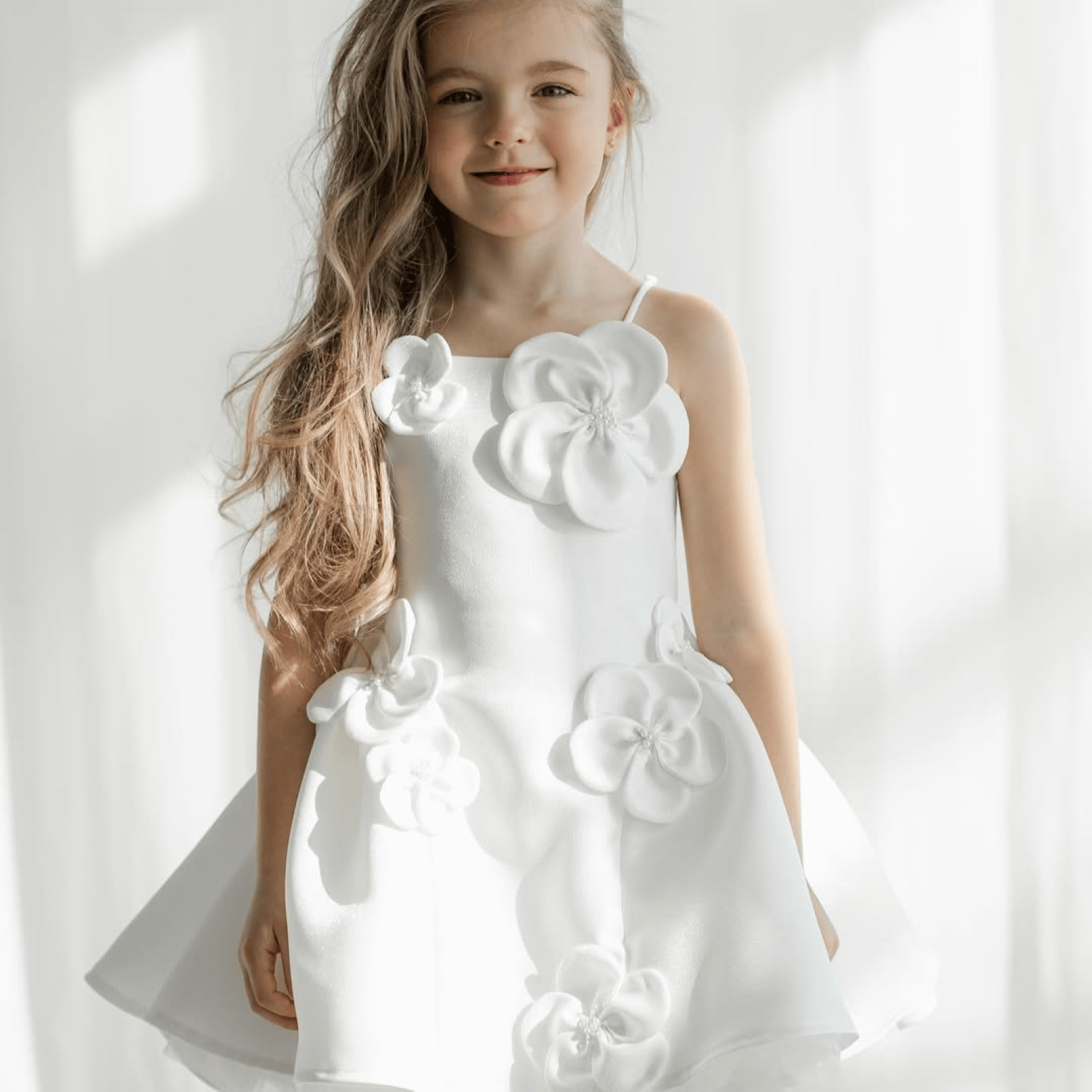 Satin Rosette Sleeveless Short Dresses - image 10