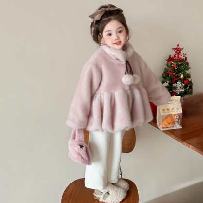 Faux Fur Fuzzy Ball Long Sleeve Regular Outerwears - image 17