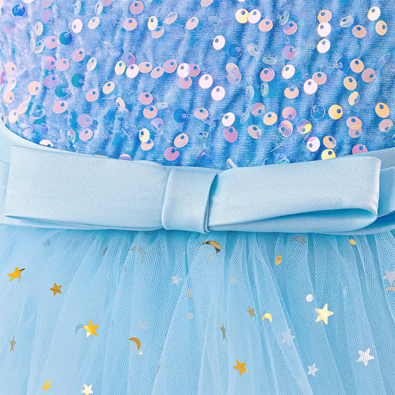 Sequins & Mesh Bow Sequins Sleeveless Maxi Dresses - image 38