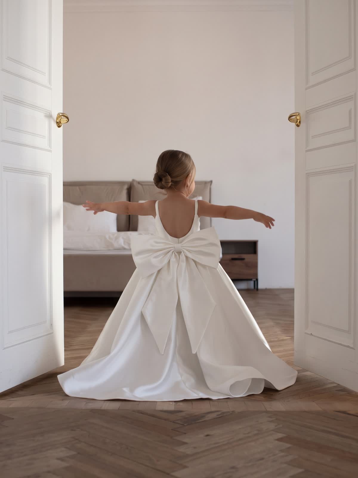 Satin Bow Sleeveless Maxi Dresses - image 11