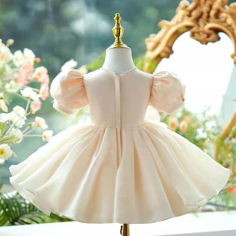 Organza Rosette Short Sleeve Midi Dresses - image 4