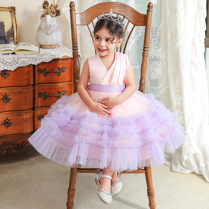 Mesh Bow Folds Sleeveless Mid-long Dresses - image 10