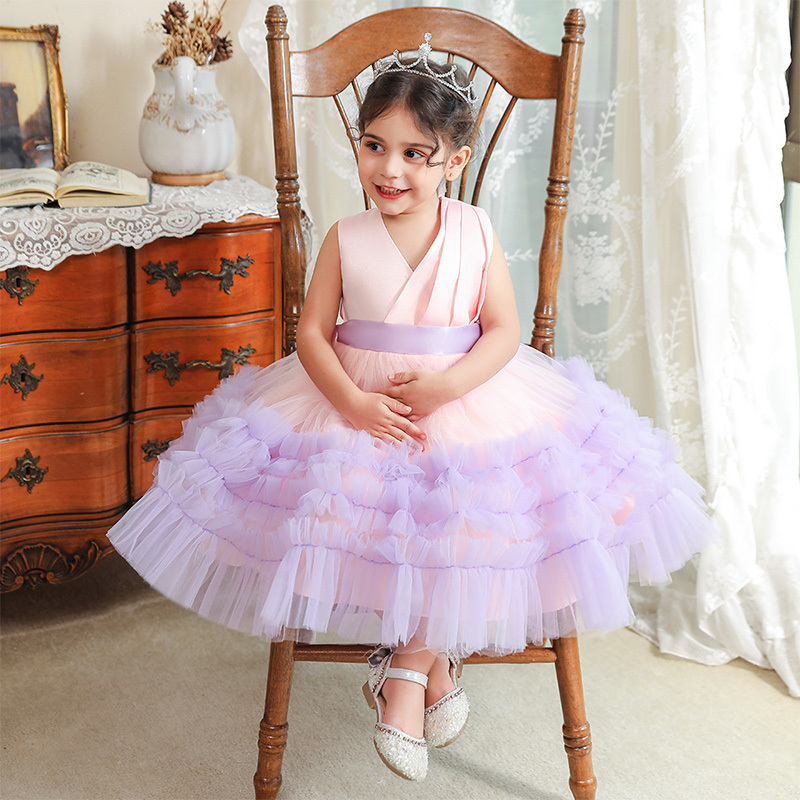 Mesh Bow Folds Sleeveless Mid-long Dresses - image 10