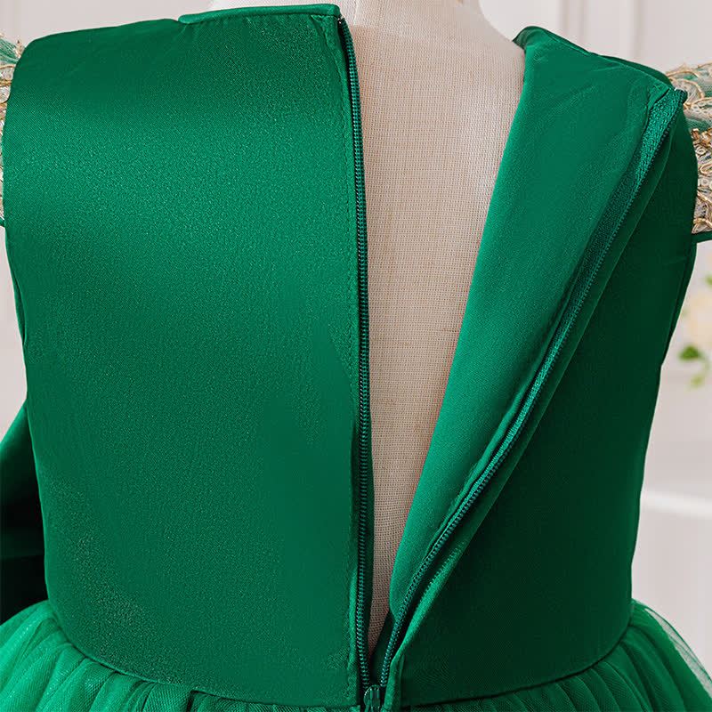 Mesh Lace Bow Long Sleeve Maxi Dresses - image 29