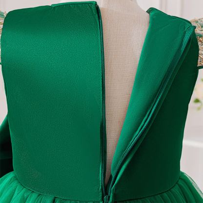 Mesh Lace Bow Long Sleeve Maxi Dresses - image 29