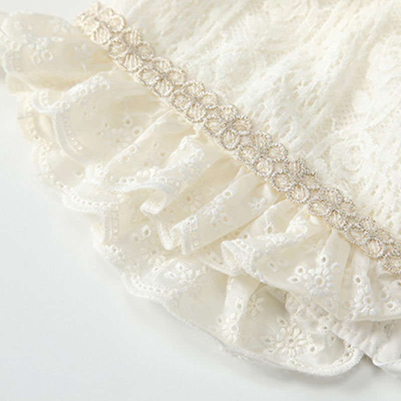 [Archive Sale] Nylon Folds Lace Edge Bow Long Sleeve Regular Bodysuit - image 10