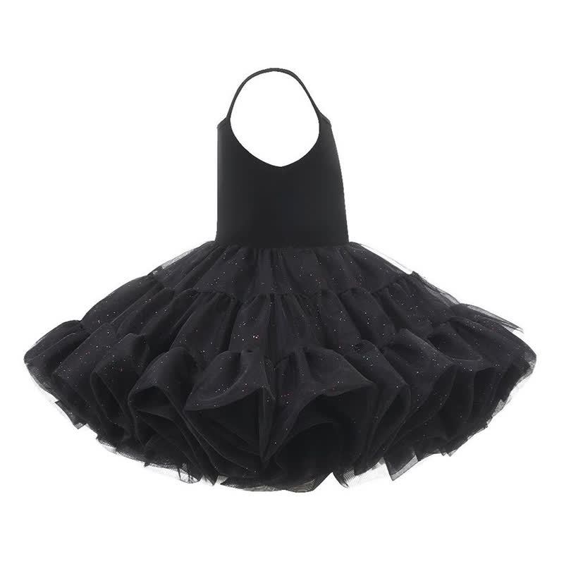 Mesh Sequins Ballet Glitter Gallus Midi Dresses - image 3