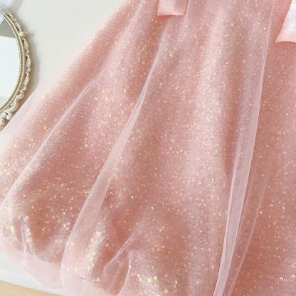 Chemical Fiber Blend Sequins Sleeveless Midi Dresses - image 12