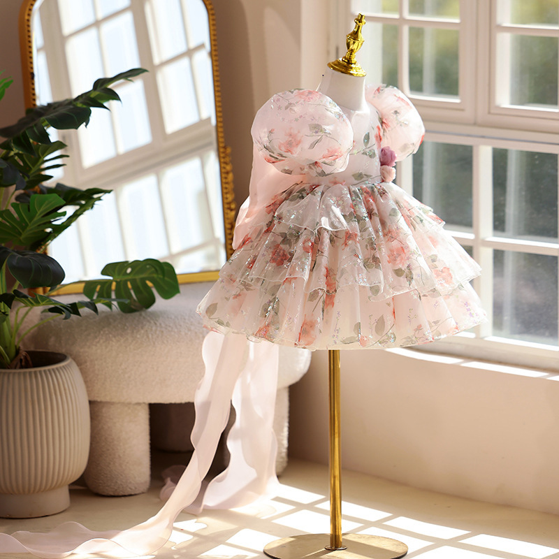 Organza Bow Short Sleeve Midi Dresses - image 7