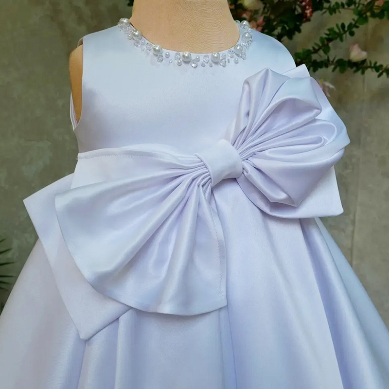 Satin Bow Sleeveless Midi Dresses - image 3
