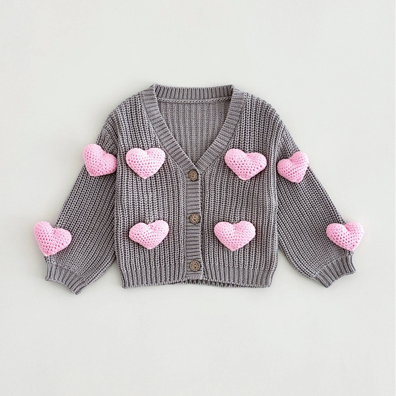 Knitwear Heart Long Sleeve Regular Outerwear - image 18