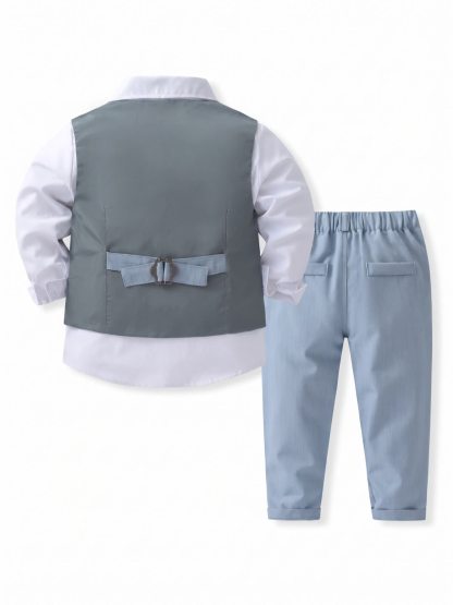 100% Cotton Bow Regular Sleeve Formal Suit - image 21