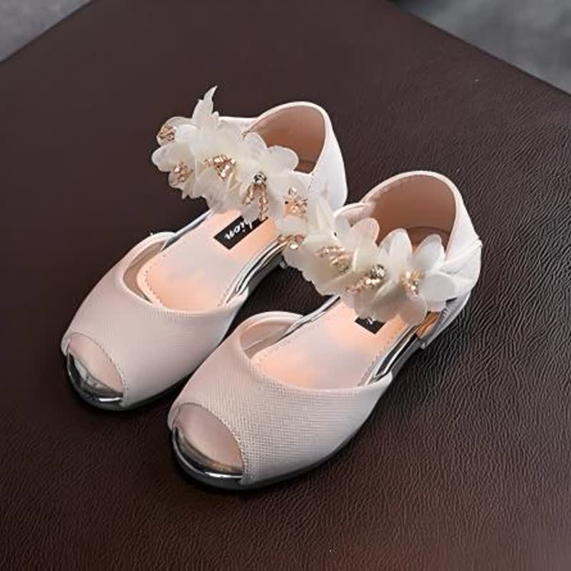 Solid Sequins Rosette Open Toe Mary Janes - image 13